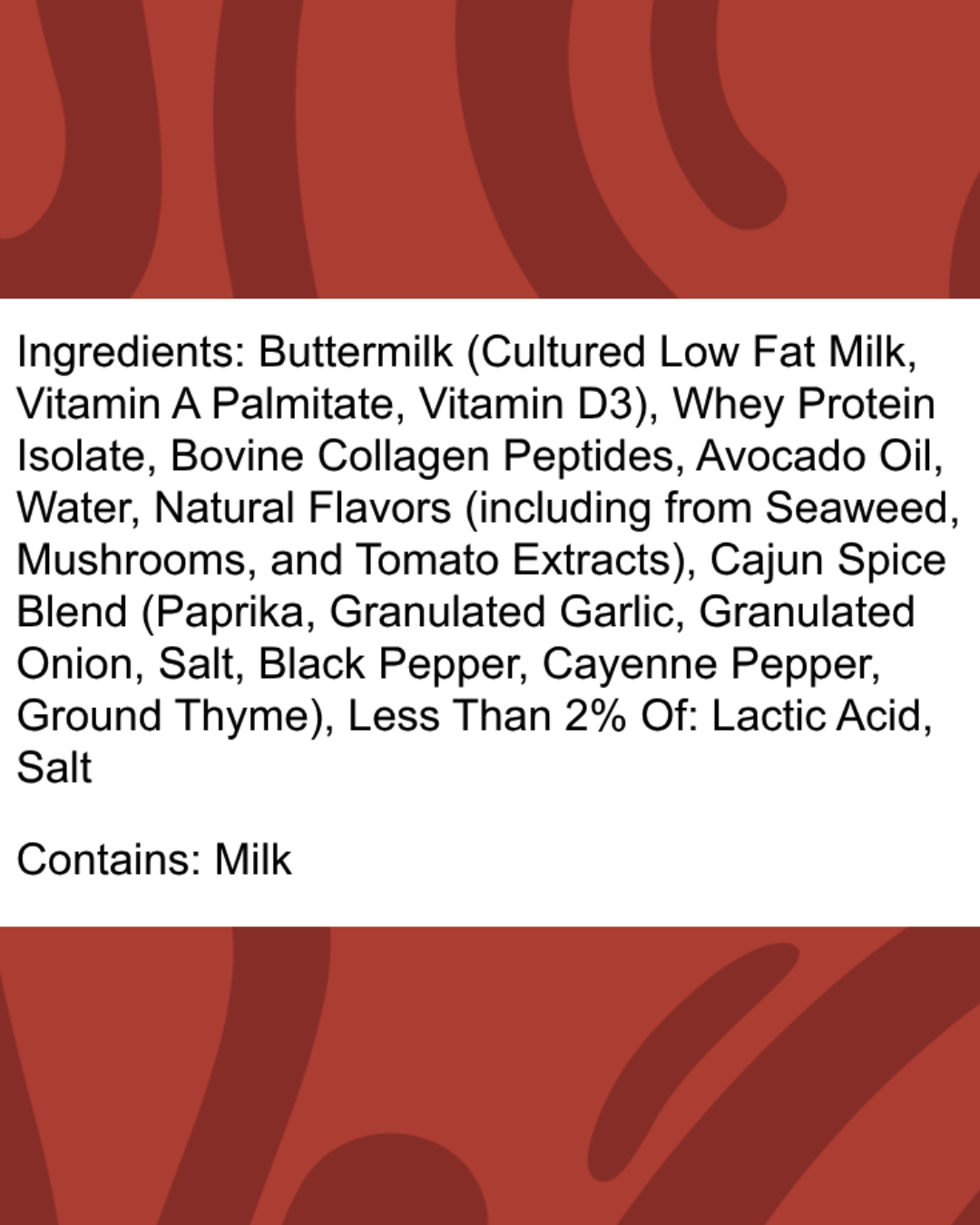 Cajun Ranch Protein Dressing & Dipping Sauce