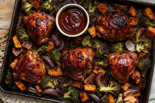 BBQ sauce without high fructose corn syrup on glazed chicken