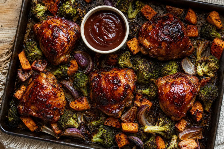 BBQ sauce without high fructose corn syrup on glazed chicken